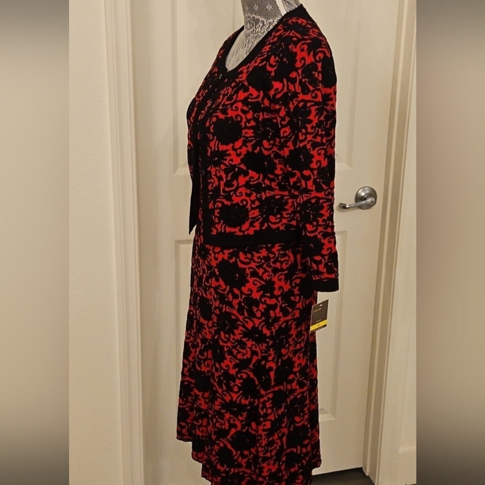 Taylor Dresses 2 Piece Sweater Set red/black size M - Picture 4 of 13